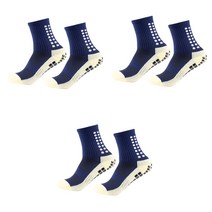 리치하니 논슬립 축구 양말 3켤레, 네이비