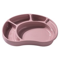 키친팩토리 파스텔 실리콘 유아흡착식판, 핑크, 단품