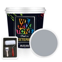 WEMIXTONE 외부용 EXTERIOR 페인트 3L + 붓 + 로울러 + 트레이 세트, WMT0121P01(페인트)