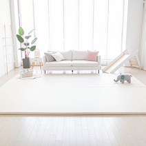 리코코 양면 이중 코팅 더블 원피스매트 자가설치, 아이보리