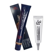 웰라 콜레스톤 퍼펙트 플러스 염색약 80g + 셀리본 33 실크 프로틴 앰플 12ml 세트, (1 / 0), 1세트