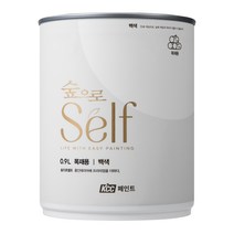 KCC 숲으로 셀프 목재용 수성 페인트 유광 0.9L, 백색