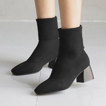 바닐라슈 아도르 니트폴드 삭스 앵클부츠 5.5cm