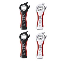 부스마켓 다기능 오프너 2종, 블랙&레드, 화이트&레드, 2세트