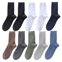 ROJI 남성용 와이드 골지 중목 양말 10종 세트