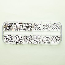 네일은재료빨 12칸 조각 큐빅 풀스톤 세트 120p, 1세트, 크리스탈B