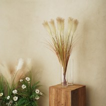 플라우스302 잔디 갈대 핑크뮬리 팜파스 조화 105cm 1p, 네추럴크림