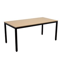 다가구 프래그마 책상 150 x 60 cm, 비치(상판) + 블랙(프레임)