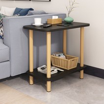 따니네 안쵸 2단 수납테이블 60형 소 ZZ021, 블랙