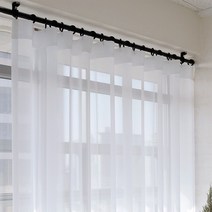 라움스튜디오 화이트 쉬폰 커튼 2p