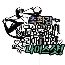 비비드레인 나이스샷 아빠 환갑 골프 케이크토퍼 36-1, 혼합색상, 1개