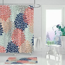 플로즈 유니크 디자인 방수 욕실 샤워 커튼 L617A3 180 x 150 cm, 1개