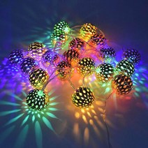 오너먼트 LED 가랜드 줄조명 20구, 혼합색