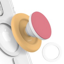 와이모 레트로 투톤 맥세이프 스마트톡, 핑크 + 옐로우, 1개