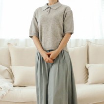 스토 반팔카라 니트