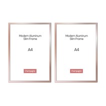 모던 알루미늄 슬림 액자 2p, 샴페인