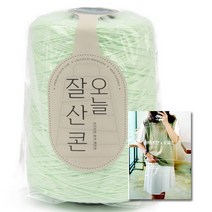 브랜드얀 DIY 오늘 잘 산 콘 순면콘사 6합 + 도안집 5종 세트, 1세트, 6316번 네오민트
