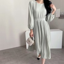 오키 여성용 어델리 플리츠 원피스