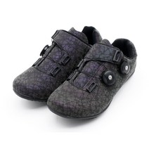 남녀공용 평페달 와이어 다이얼 자전거 신발, 스파이더 블랙, 260~265