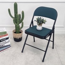 비에프컴퍼니 모노 접이식의자, 블랙 프레임+패브릭 진그린