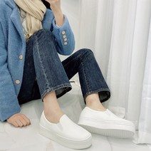 젤리나 통굽 쿠션 밴딩 키높이 슬립온