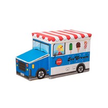 라벤더 코델리아 접이식 수납 스툴, 블루아이스크림 A