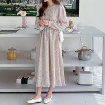 케릿티 소매퍼프 플로럴패턴 롱원피스 cpops7970k27