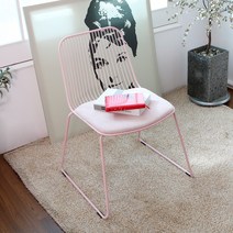 아르테 인테리어 디자인 카페 테라스 철제 의자 소비자조립 2p, 핑크