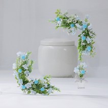 럭셔리 납골당 리스 + 미니화병, 블루