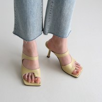 단골언니 여성용 스퀘어 조리타입 시리얼 뮬 슬리퍼