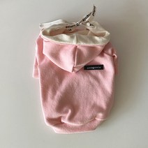 바이담수미 강아지 개타고니아 꼬깔 후드티셔츠, 핑크