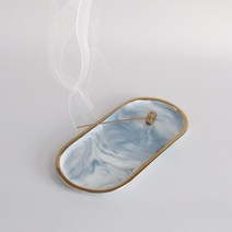 모리앤 마블 대리석 인센스 홀더세트, 블루