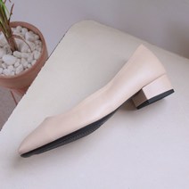 르본디 둥근코 심플 여성 미들 펌프스 수제화 3cm