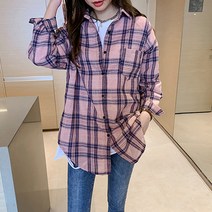 루나걸 여성용 리드번 체크 셔츠