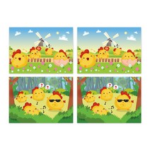 몽땅 둥글닭 뜯어쓰는 스케치북 4권, 345 x 248 mm, 26매