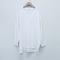 빅걸스토리 여성용 겹브이 긴팔 티셔츠