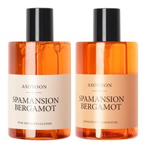 아소윤 스파맨션 버가못향 바디클렌져 + 오일 400ml 세트, 1세트