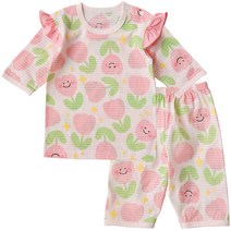 여아용 퓨코 깜찍 튤립 7부 내의 상하 세트