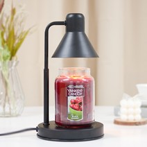 더스윗 모노 높이조절 다이얼 캔들워머 + 양키캔들 라지자 + 전구 2p 세트, 블랙(캔들워머), 블랙체리(양키캔들)