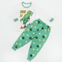 남아용 다이노런 9부 자카드 실내 상하복 세트