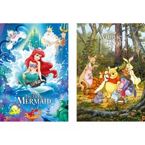 토이앤퍼즐 인어공주 판타스틱 오션 퍼즐 70피스 DCP-105 + 곰돌이 푸 피스 70피스 DCP-106 세트, 혼합색상