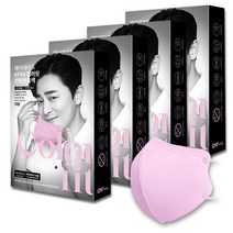 에어데이즈 컬러핏 마스크 대형 KF94, 10개입, 연한분홍색, 4개