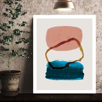 리드오프 하이그로시 접이식 액자 테이블 중, 추상화 마카롱 민트