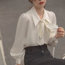 두봄 스탠다드 리본 블라우스