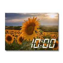 홈마인 캔버스 프린팅 액자 시리즈 LED 시계 해바라기 풍경 A3, 15
