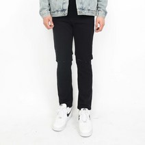 남성용 테이퍼드핏 기본 베이직 무파진 데님 팬츠