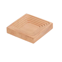 웅컴퍼니 인테리어 우드 트레이, 정사각, 1개