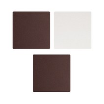 마켓감성 양면 플레이스 매트 3p, 커피 + 화이트, 30 x 30 cm