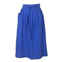 린넨 주름허리앞치마, 블루, 1개