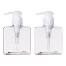 마켓A 사각 250ml 펌프 멀티 공병, 투명, 2개